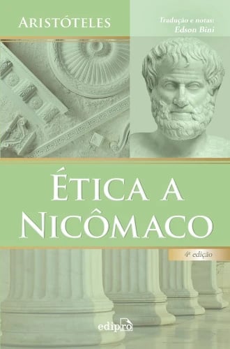 Capa do livro "Ética a Nicômaco", de Aristóteles.