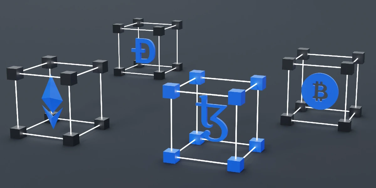 Ilustração 3D que representa as principais criptomoedas negociadas em plataformas DeFi. Shubham Dhage/Unsplash.