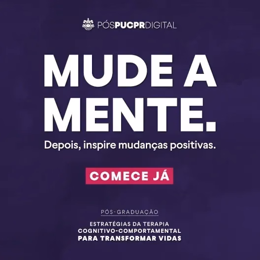 Purple ad with white text: 